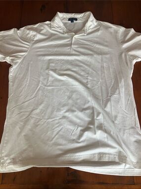 Peter Millar Classic White Short Sleeve Polo